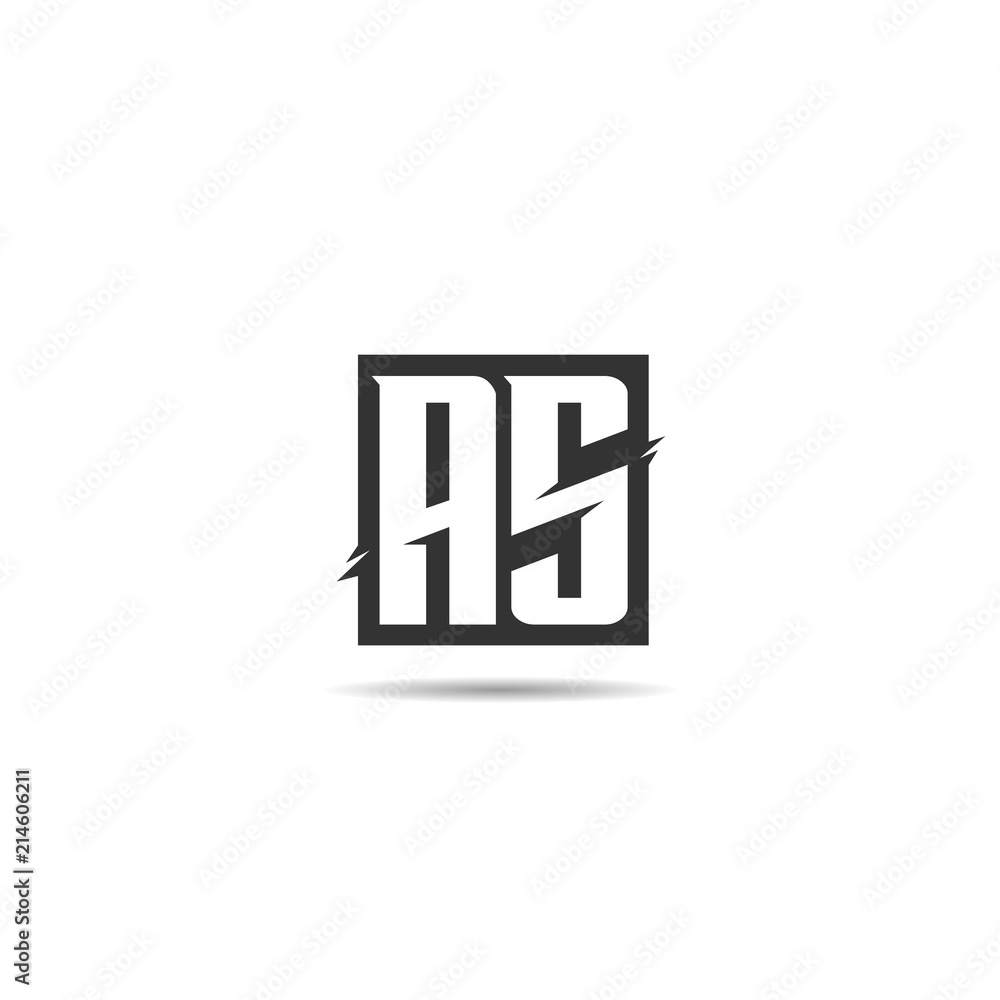 Obraz premium Initial Letter AS Logo Template Design