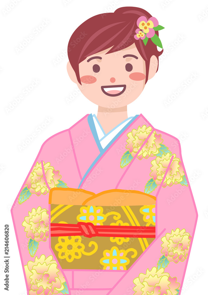 着物を着た女性 着物を着た女性