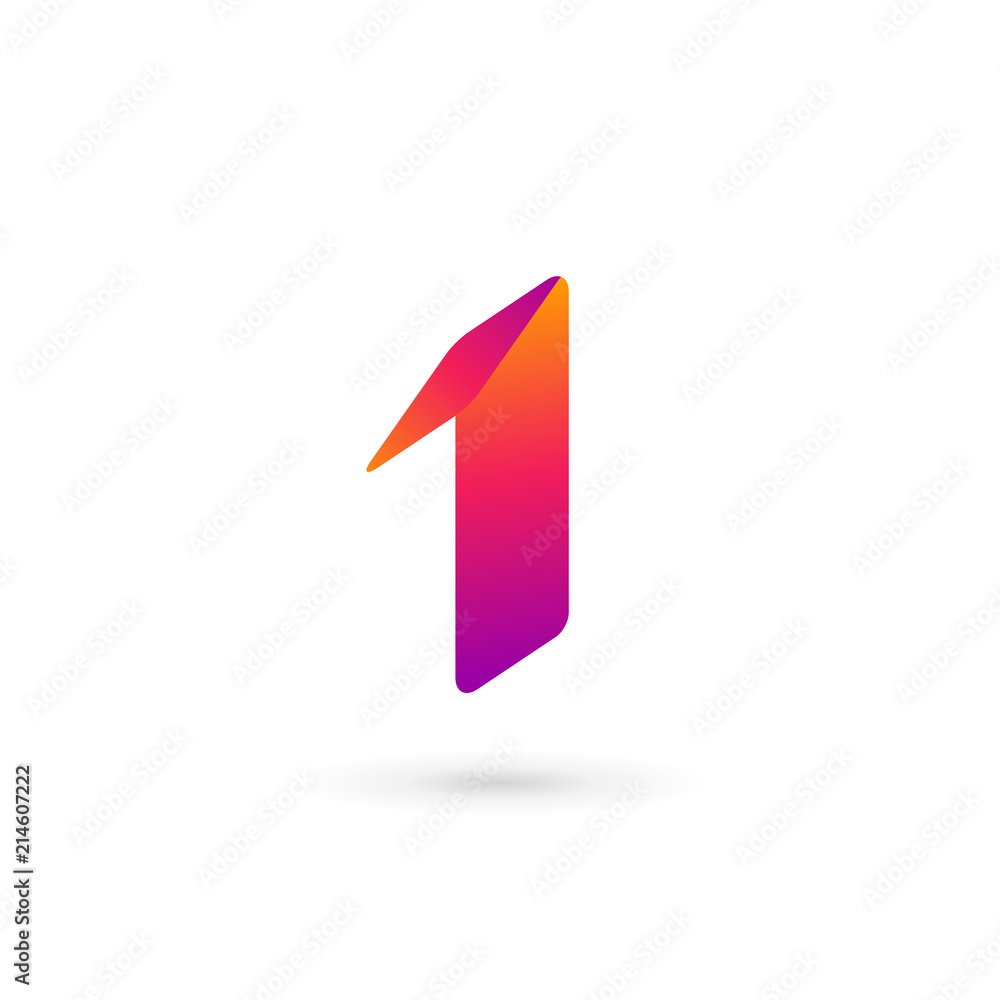 Number 1 logo icon design template elements Number 1 logo icon design template elements