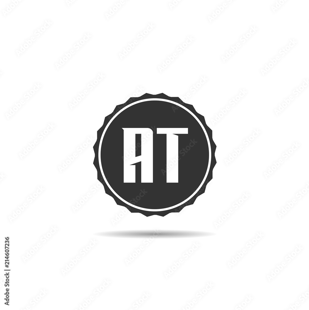 Initial Letter AT Logo Template Design Initial Letter AT Logo Template Design
