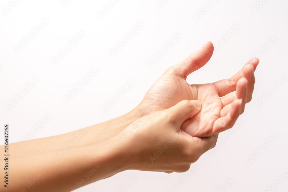 woman wrist arm pain. office syndrome healthcare and medicine concept woman wrist arm pain. office syndrome healthcare and medicine concept