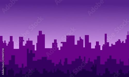  Vector Illustration : Modern City Skyline
