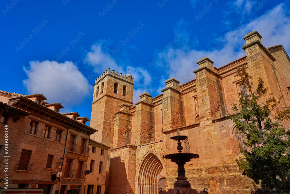 Mora de Rubielos village church in Teruel Spain
