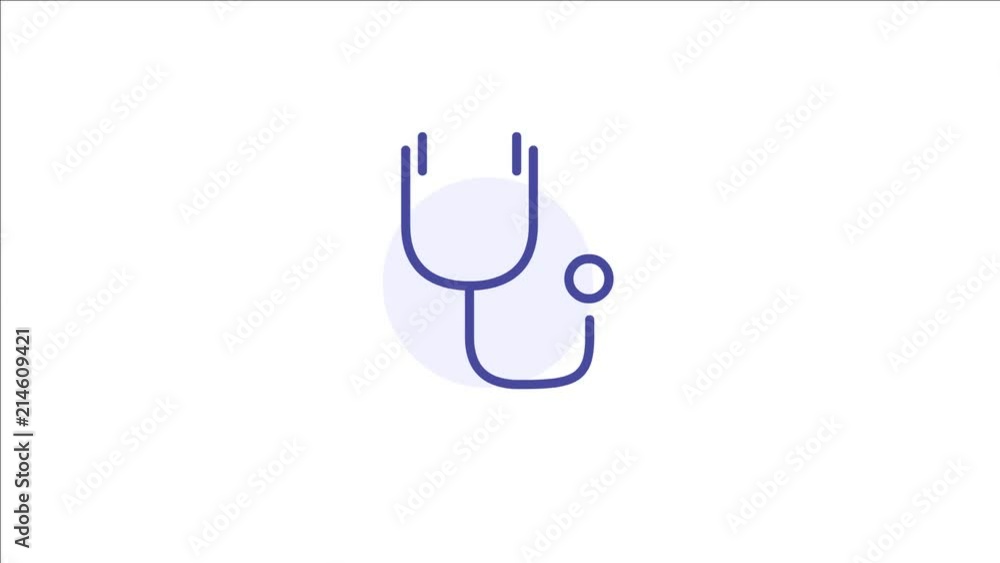 Medical line icons animation set. HD mov file Medical line icons animation set. HD mov file