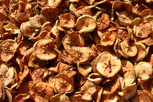 Dried fruits (dried apples) close-up.