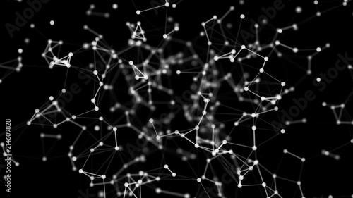 Wallpaper Mural Plexus background with alpha channel. You can use it for a technology, stage, communication or social media background. Seamless loop. Torontodigital.ca