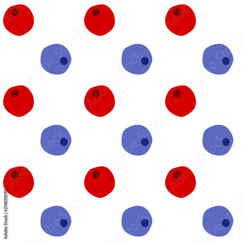 Fruit seamless pattern on transparent background,  cartoon berry