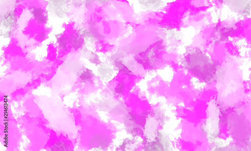 Bright pink watercolor spatter on a white background