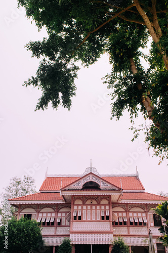 Old classic teak wood house - Baan or Ban Wongburi - Phrae, Thailand photo