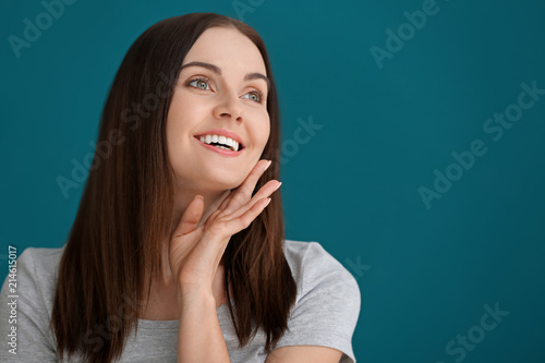 Beautiful young woman with ...
