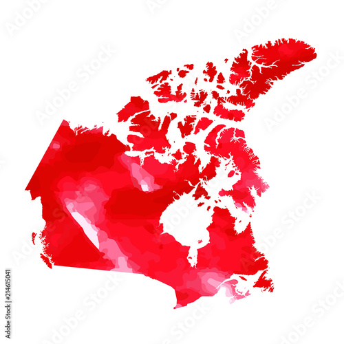 map of canada with water color texture