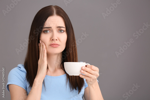 Young woman with sensitive ...