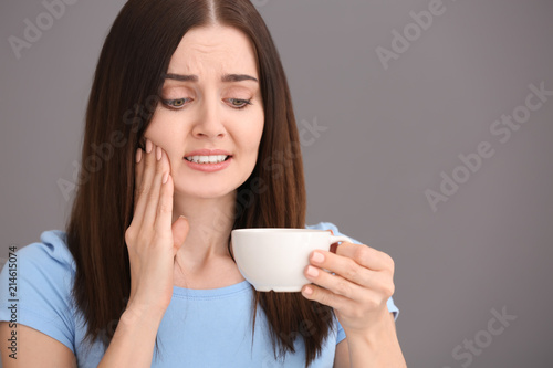 Young woman with sensitive ...