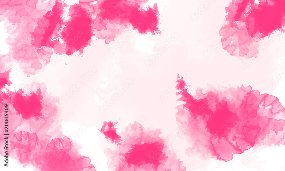 Colorful watercolor splotches on a white background