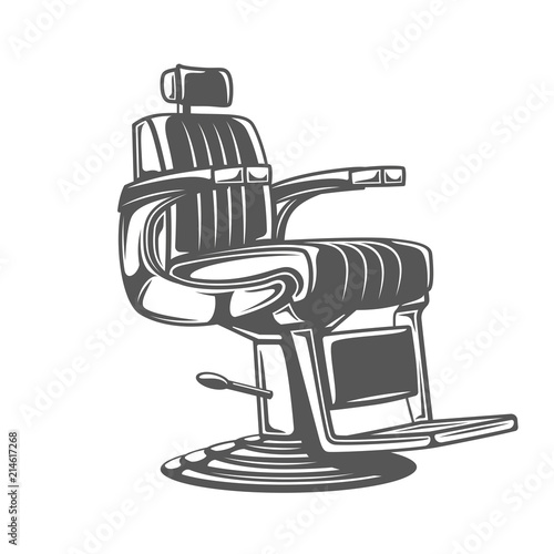 Barber chair isolated on white background