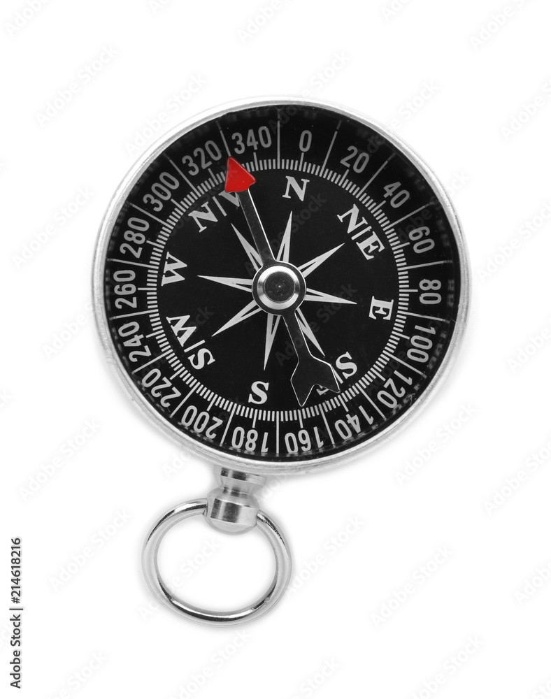 Modern compass on white background Modern compass on white background