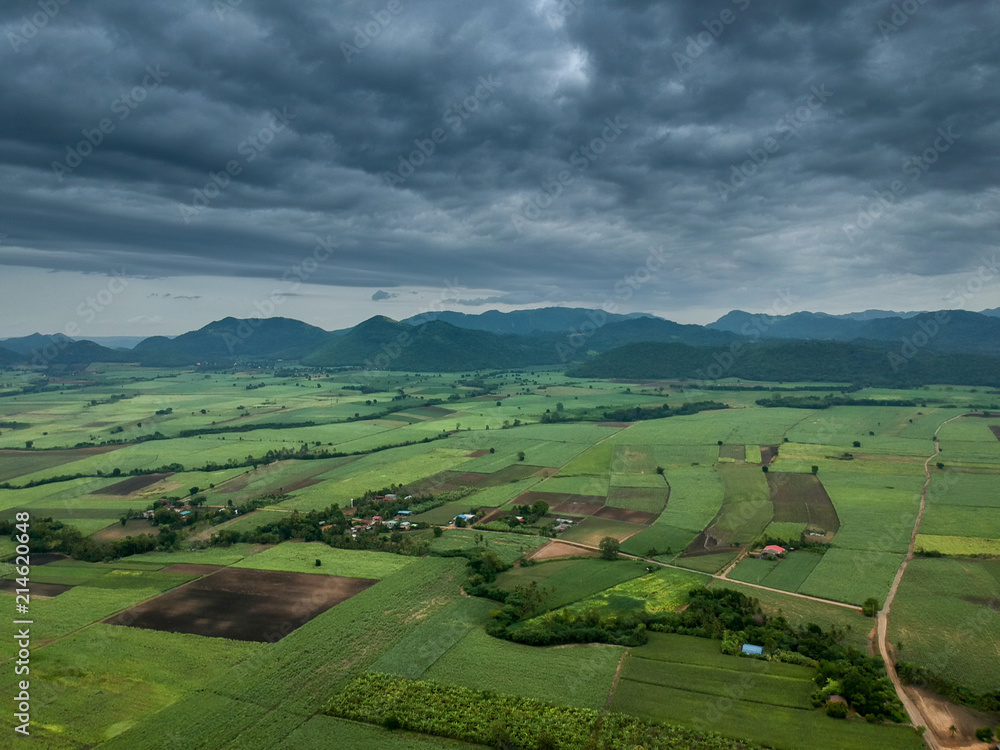 Aerial landscape of agricultural.Thailand