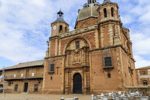 church of Christ in the main square of the Middle Ages in the town of San Carlos del Valle, Ciudad Real, Spain