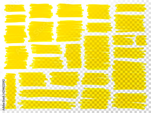 Marker scribbles doodle notebook set business elements set yellow