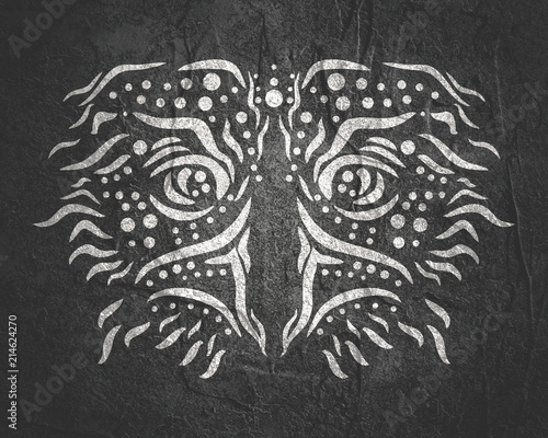 Fototapeta Naklejka Na Ścianę i Meble -  Ornamental tattoo bird head. Abstract hand drawn style