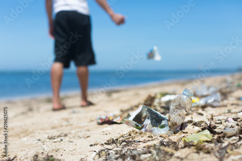 Someone littering outside © globalmoments