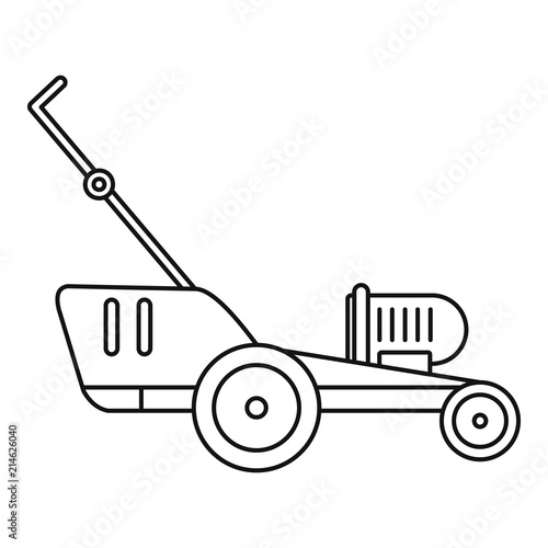 Grass cutter icon. Outline illustration of grass cutter vector icon for web design isolated on white background