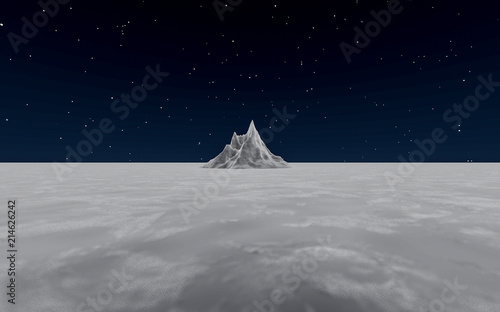 Mountain Scene. 3D Render © Brastock Images