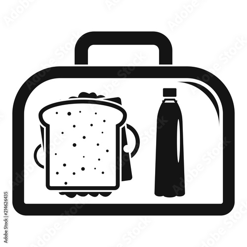 Lunch sandwich box icon. Simple illustration of lunch sandwich box vector icon for web design isolated on white background
