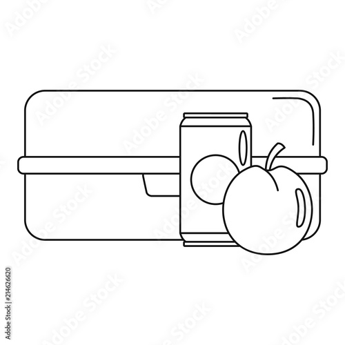 Apple cola box icon. Outline illustration of apple cola box vector icon for web design isolated on white background