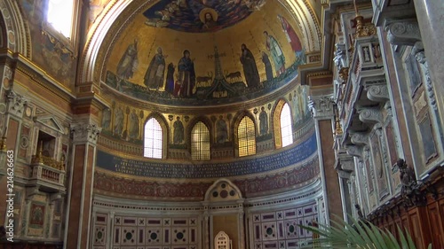 Rome, interior of the papal basilica San Giovanni in Laterano. Offertory. photo