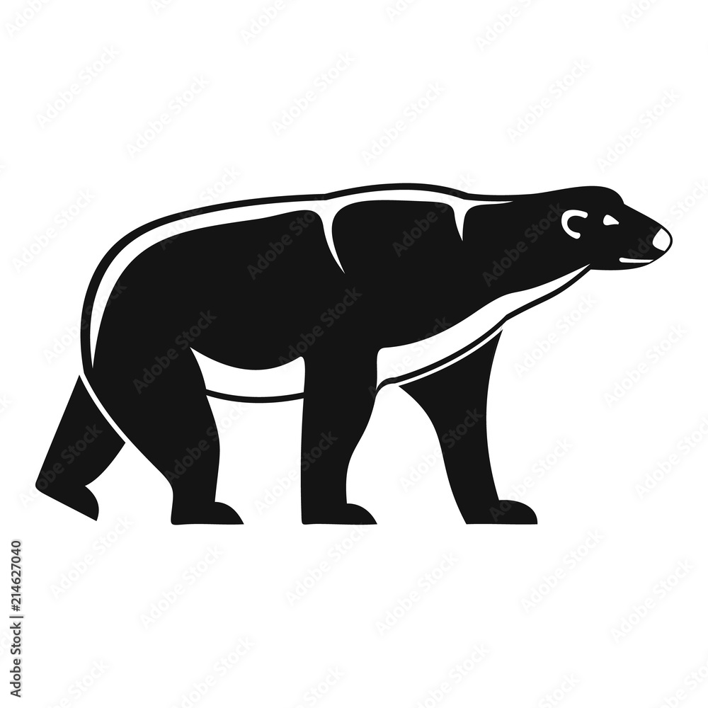 Fototapeta premium Male polar bear icon. Simple illustration of male polar bear vector icon for web design isolated on white background