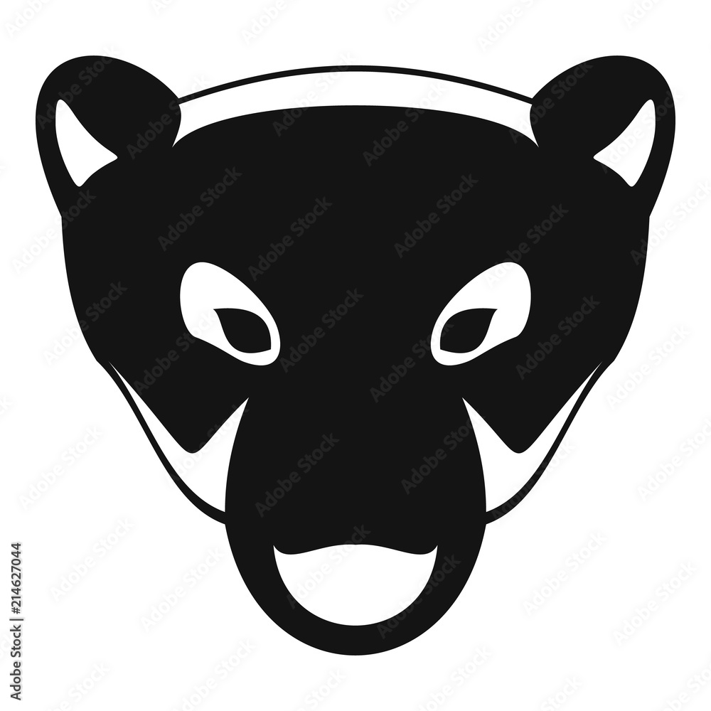 Polar bear head icon. Simple illustration of polar bear head vector icon for web design isolated on white background