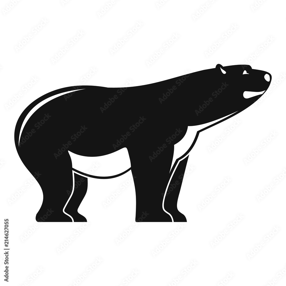Watching polar bear icon. Simple illustration of watching polar bear vector icon for web design isolated on white background
