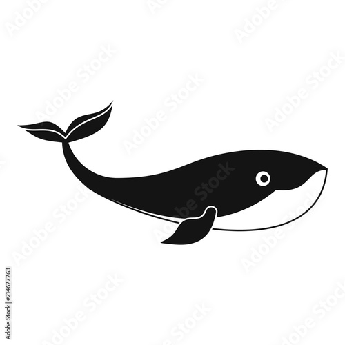 Ocean whale icon. Simple illustration of ocean whale vector icon for web design isolated on white background