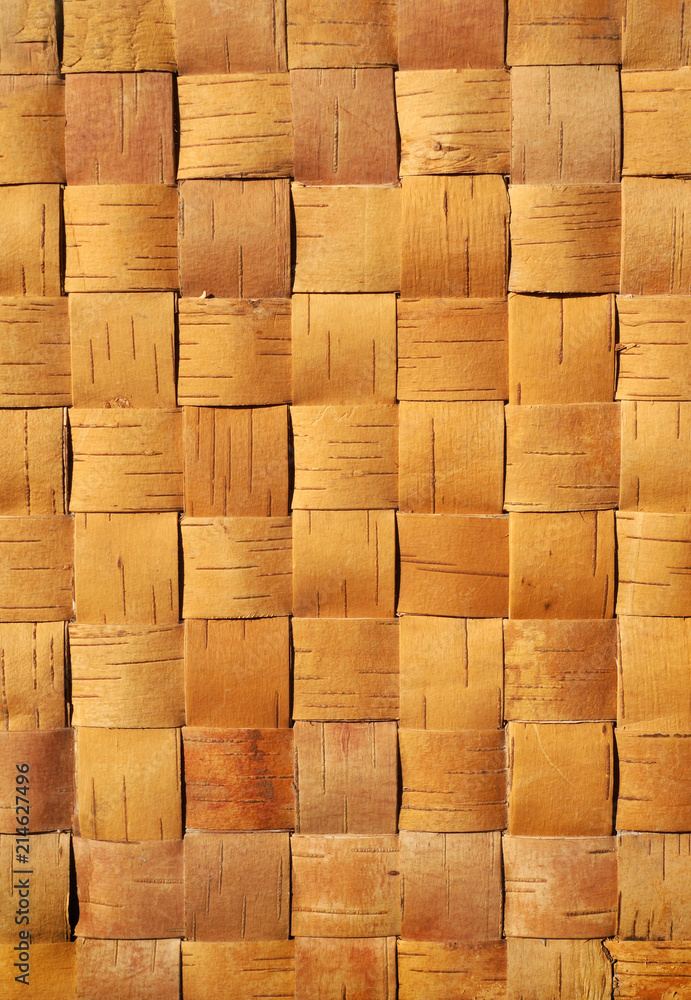 Fototapeta premium Birch bark wattled background