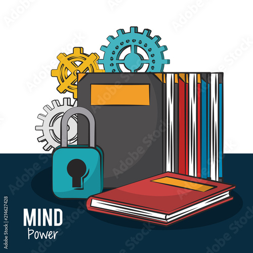 Mind power and intelligence cartoons elements vector illustration graphic design