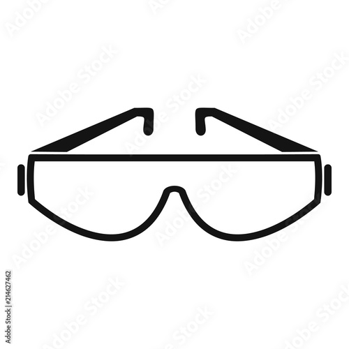 Safety glasses icon. Simple illustration of safety glasses vector icon for web design isolated on white background
