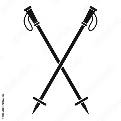 Nord walk sticks icon. Simple illustration of nord walk sticks vector icon for web design isolated on white background
