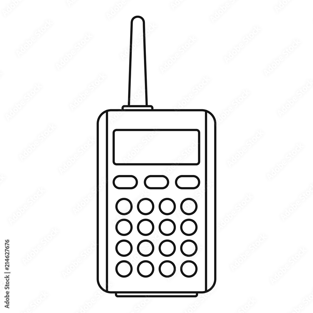 Talkie radio icon. Outline illustration of talkie radio vector icon for web design isolated on white background Talkie radio icon. Outline illustration of talkie radio vector icon for web design isolated on white background