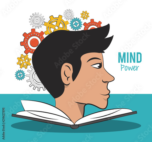 Mind power and intelligence cartoons elements vector illustration graphic design