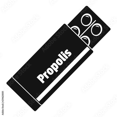 Propolis pills icon. Simple illustration of propolis pills vector icon for web design isolated on white background