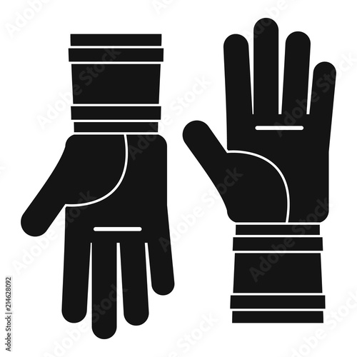 Farm gloves icon. Simple illustration of farm gloves vector icon for web design isolated on white background