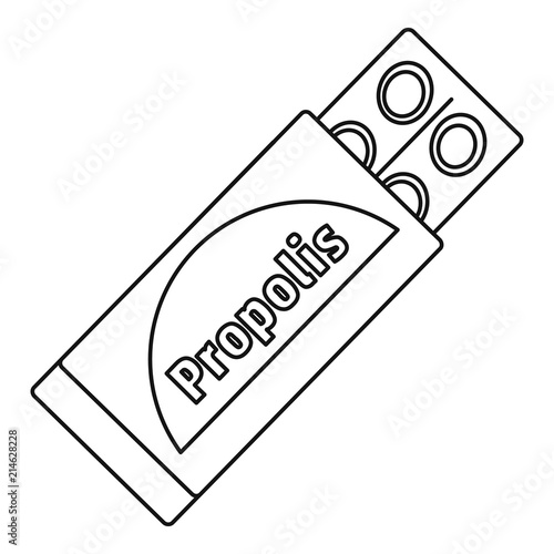 Propolis pills icon. Outline illustration of propolis pills vector icon for web design isolated on white background