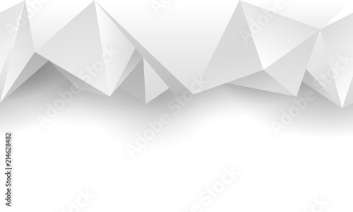 White polygonal seamless background for banner, site, lending and social network covers.
