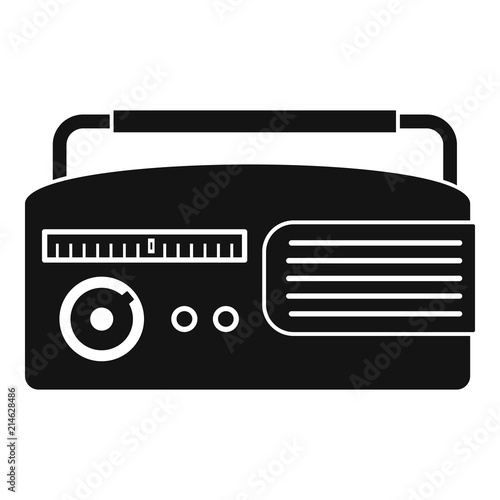 Retro radio icon. Simple illustration of retro radio vector icon for web design isolated on white background