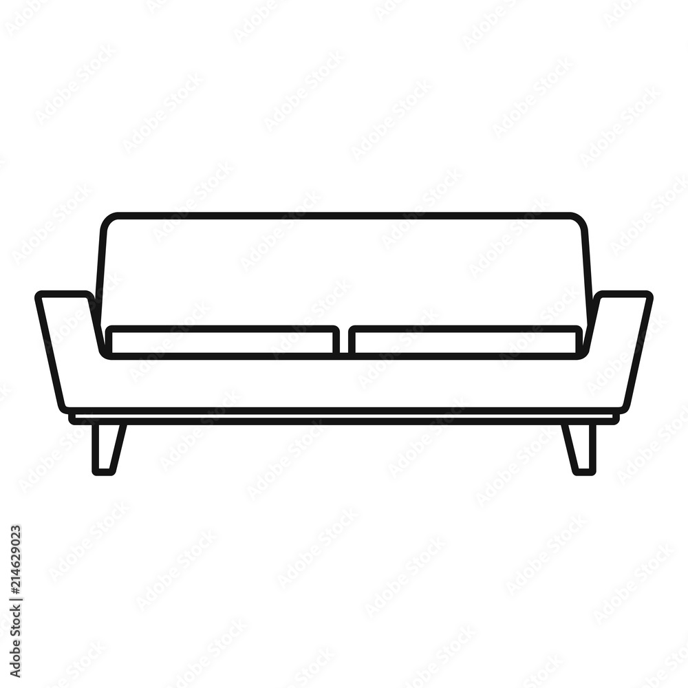 Soft sofa icon. Outline illustration of soft sofa vector icon for web design isolated on white background Soft sofa icon. Outline illustration of soft sofa vector icon for web design isolated on white background