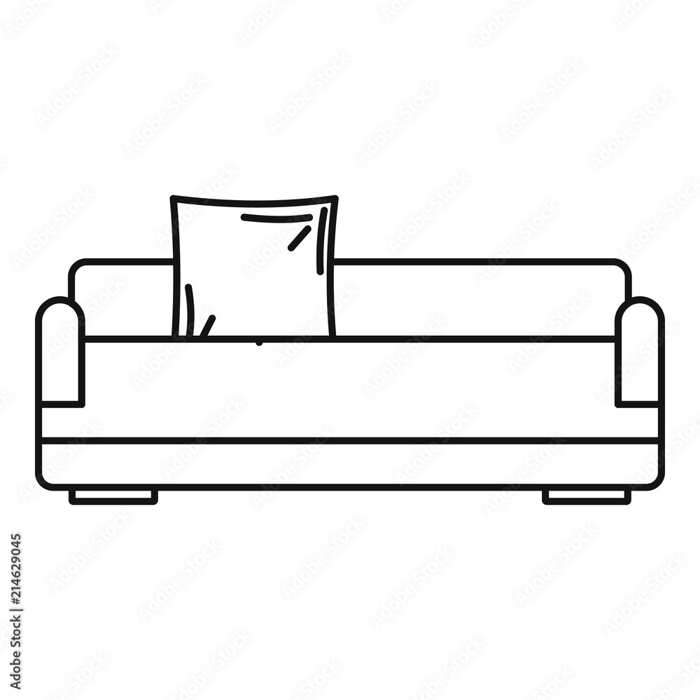 Relax sofa icon. Outline illustration of relax sofa vector icon for web design isolated on white background Relax sofa icon. Outline illustration of relax sofa vector icon for web design isolated on white background