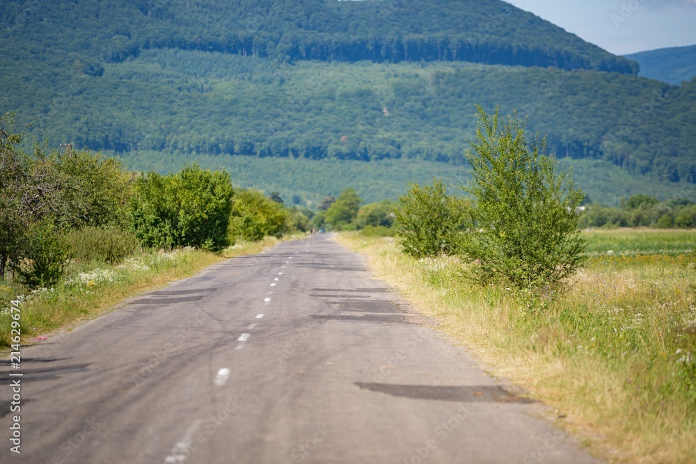 Fototapeta premium Ukrainian country road at summer