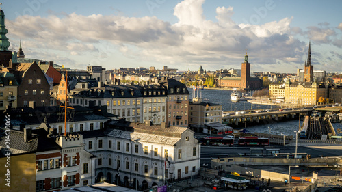 Cityscapes of Stockholm, Sweden with view of Gamla Stan © TanerMuhlis