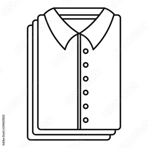 Clean shirts icon. Outline illustration of clean shirts vector icon for web design isolated on white background